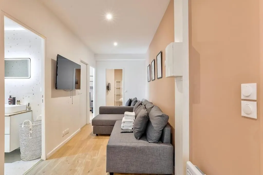 Apartmán Charme Parisien 6 Personnes, 2 Chambres, 19Eme